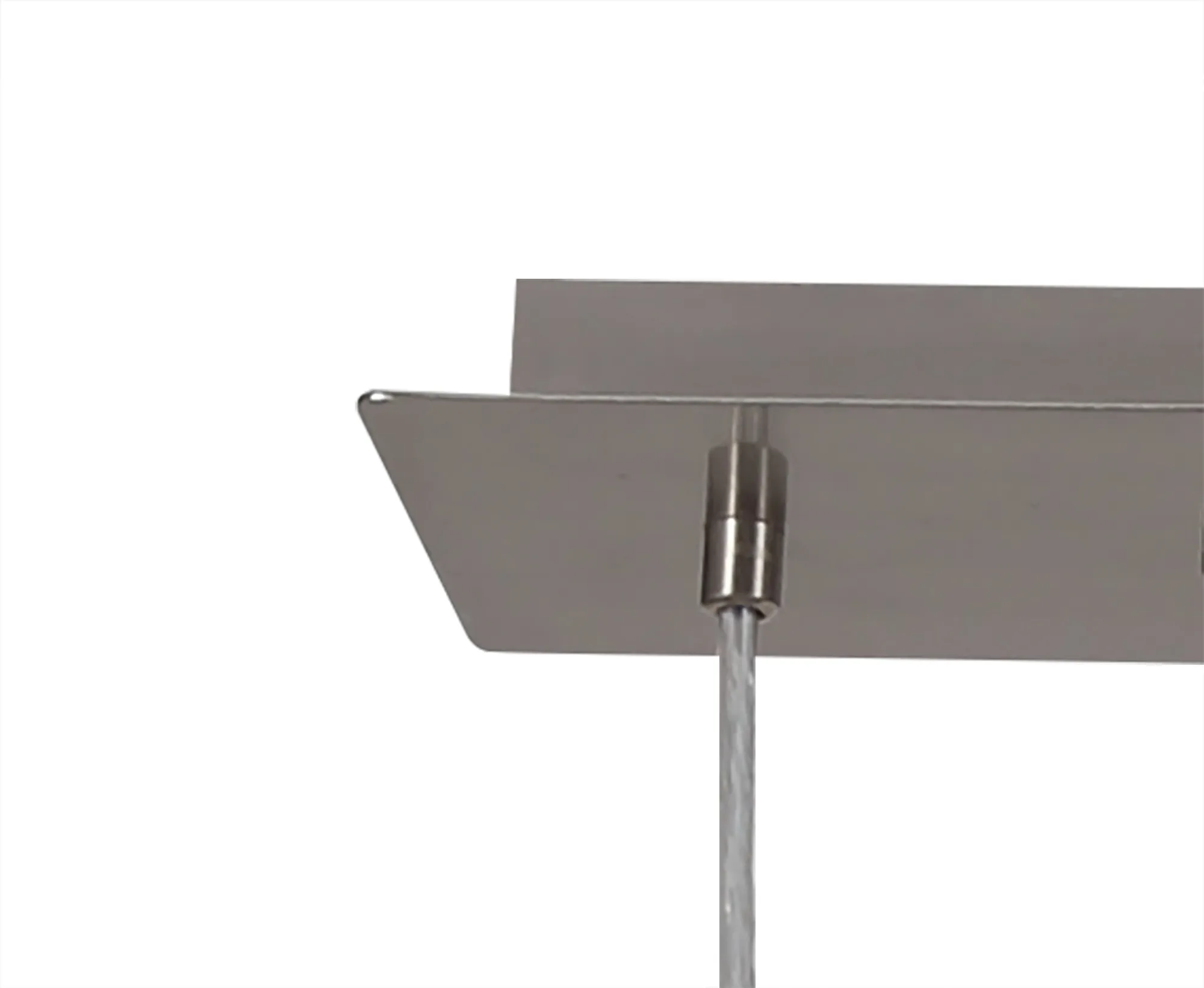 Baymont 40cm Shade 2m 3 Light Pendant Polished Chrome, Silver Leaf, Frosted Diffuser DK0804  Deco Baymont CH SL